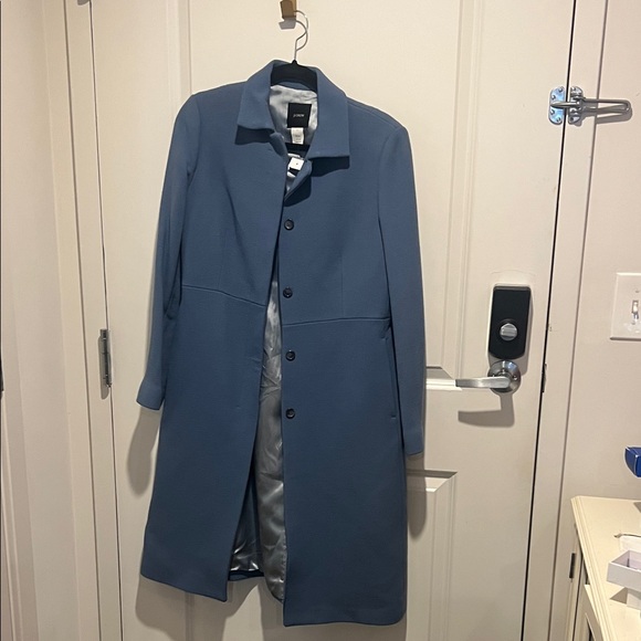 Jackets & Blazers - Blue Button-Up Coat